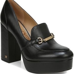 Sam Edelman Aurelie Platform Leather Loafer Block Heel